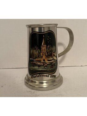 Vintage 1974  Limited Edition Christmas  C&K Kurz Tiel Pewter Beer Stein Holland